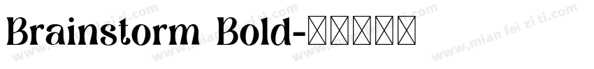 Brainstorm Bold字体转换